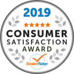 Premio de satisfacción del consumidor de Dealer Rater 2019 en DC, MD y VA - Easterns Automotive