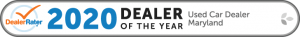 2020 Dealer Rater Used Car Dealership of The Year in Maryland - Easterns Automotive