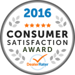 Premio de satisfacción del consumidor de Dealer Rater 2016 en MD, VA y DC - Easterns Automotive
