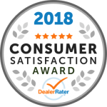 Premio de satisfacción del consumidor de Dealer Rater 2018 en MD, VA y DC - Easterns Automotive